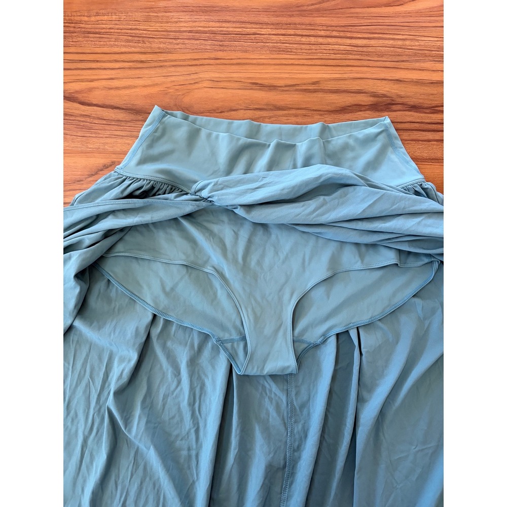 Halara Breezeful High Waisted 2-in-1 Maxi Skirt with Liner Shorts Teal Blue L - Picture 3 of 5